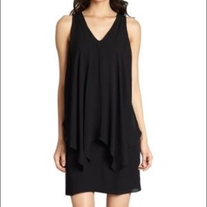 NWT Theory Black Janelyn Flyaway Panel Dress